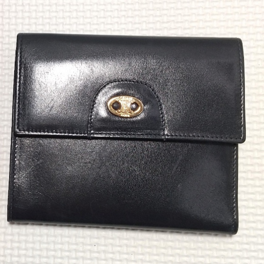 Celine Dark Navy Leather Wallet